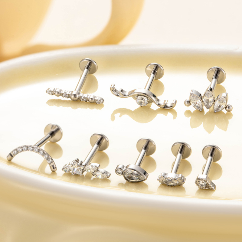 1PC ASTM F136 G23 Titanium Pie - Body Jewelry Labret review and price