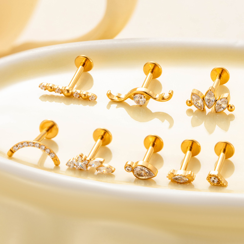 1PC ASTM F136 G23 Titanium Pie - Body Jewelry Labret review and price