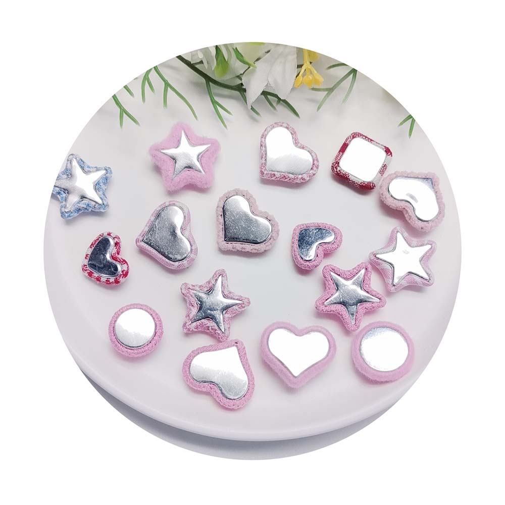 Mixed Fabric Cabochon Flat bac - Star Flat Back review and price