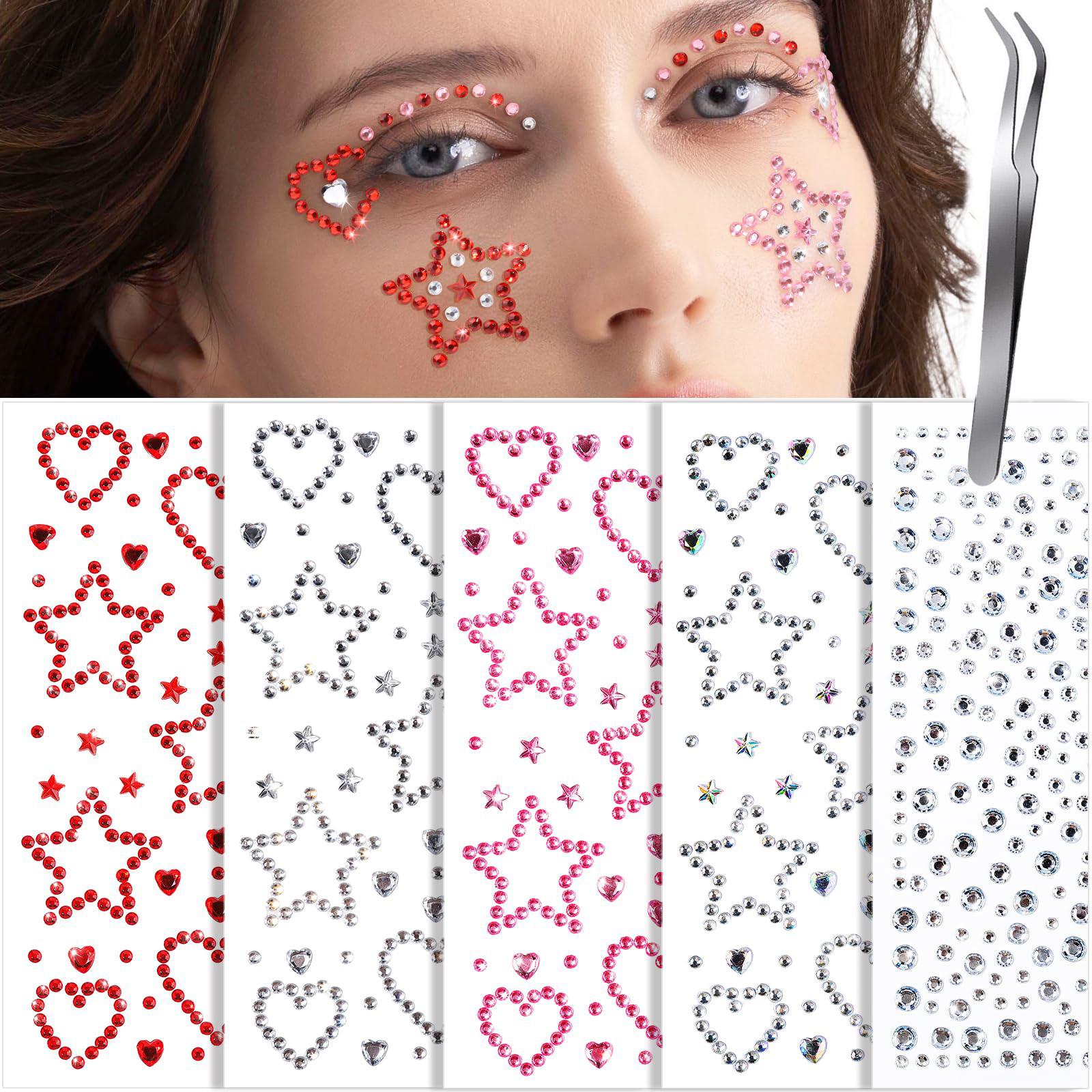 Face Gems Face Rhinestones Sta - Body Jewelry Stickers review and price