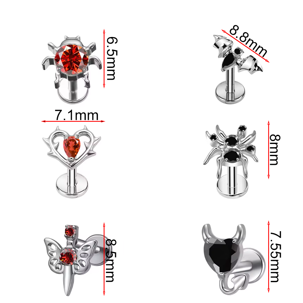ASTM F136 Titanium Red Black Z - Body Jewelry Changing Kit review and price